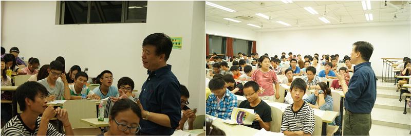 唐颂超与同学们进行互动